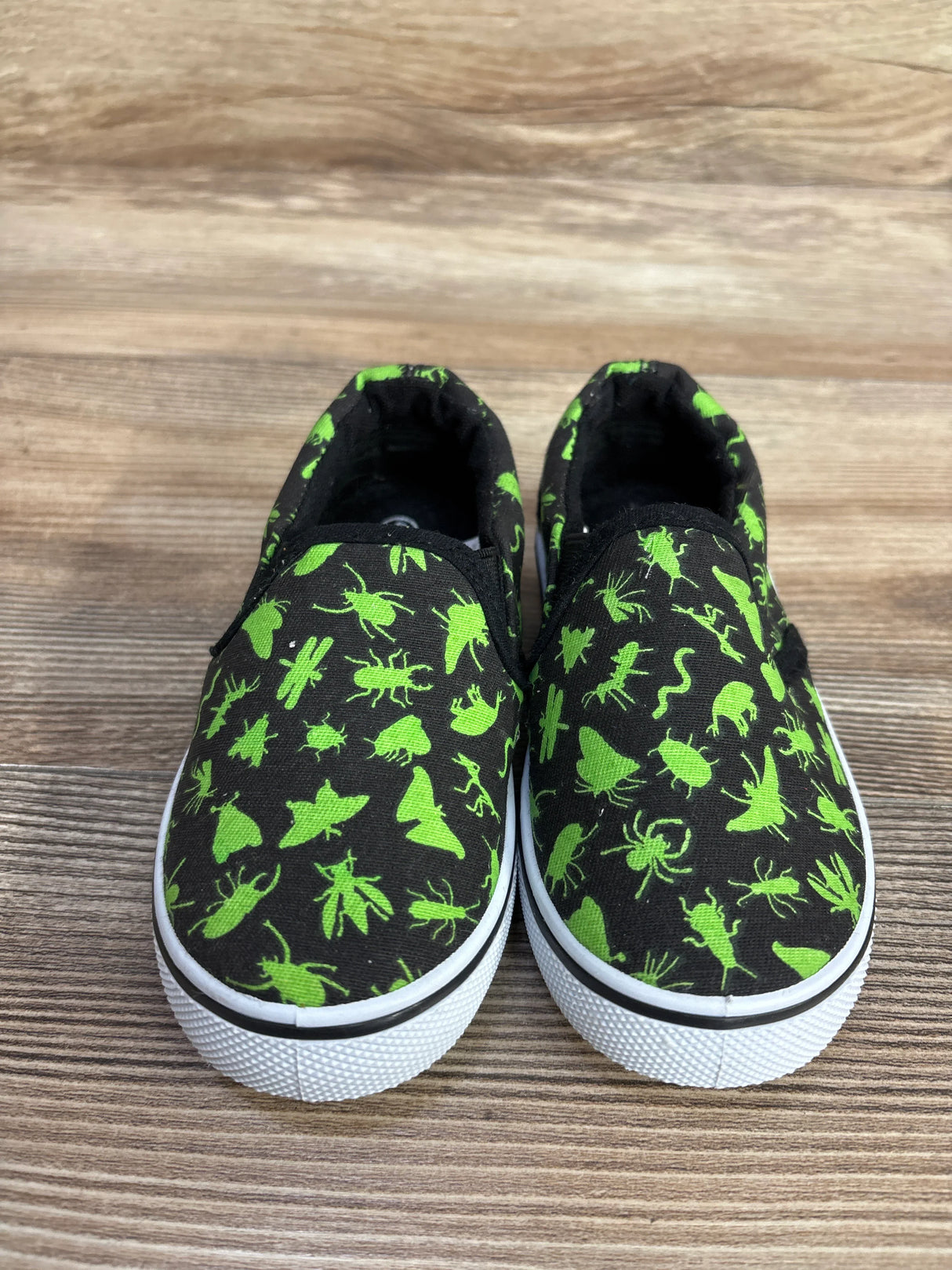 US Sports Glow in the Dark Canvas Sneakers Black sz 9c