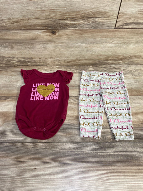 Mama's Mini 2pc Beautiful Bodysuit & Leggings sz 0-3m - Me n Mommy To Be