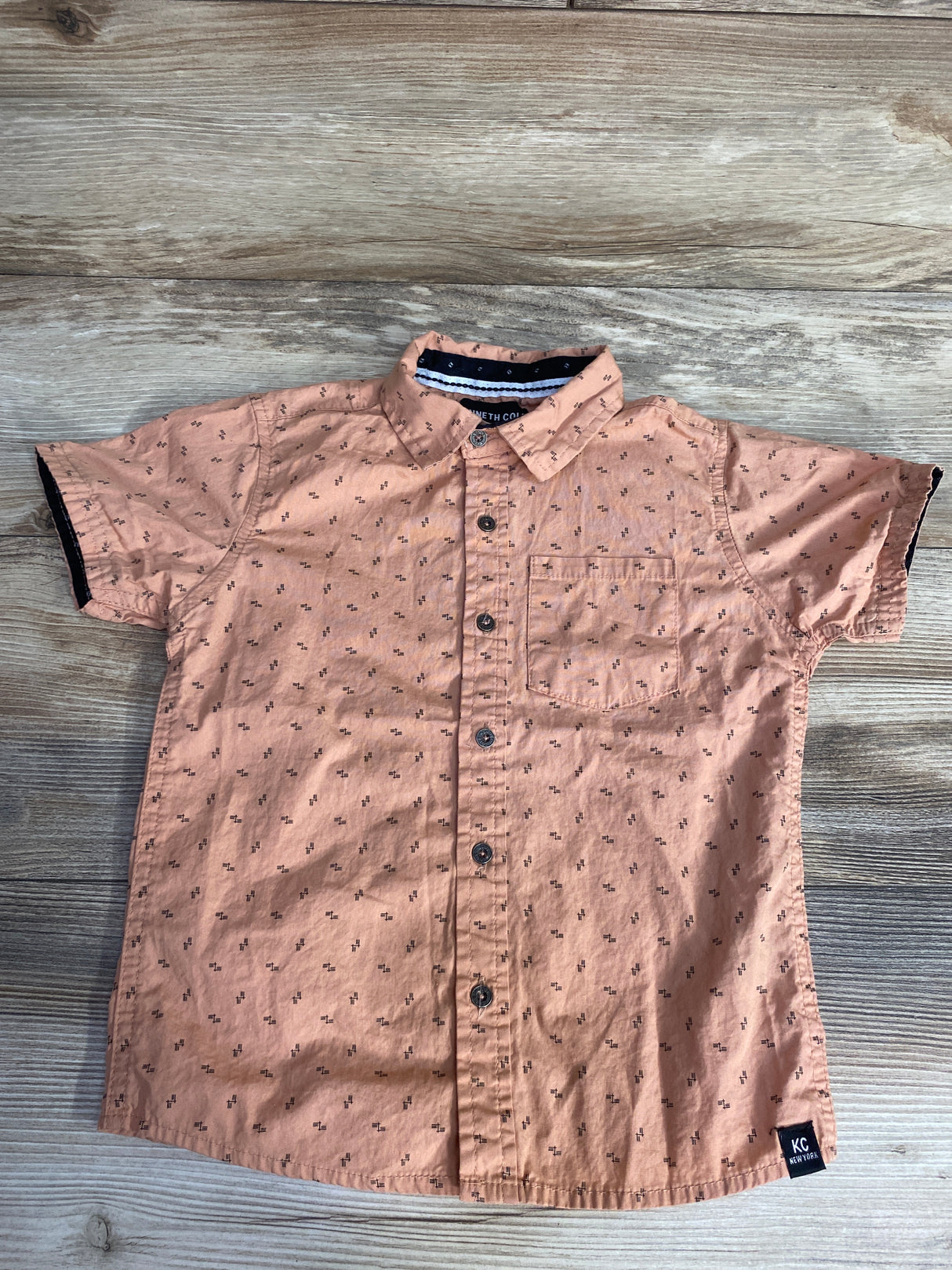 Kenneth Cole Button Up Shirt Peach sz 4T