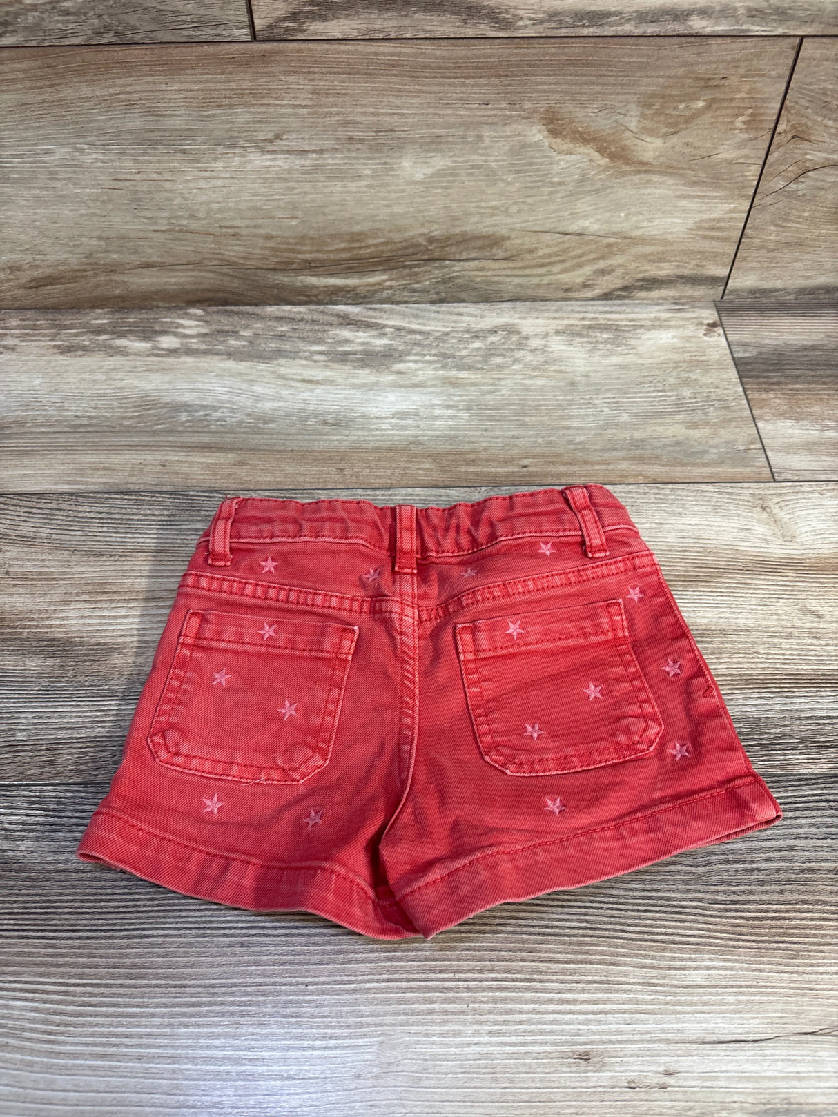 Cat & Jack Star Embroidered Shorts Red sz 3T