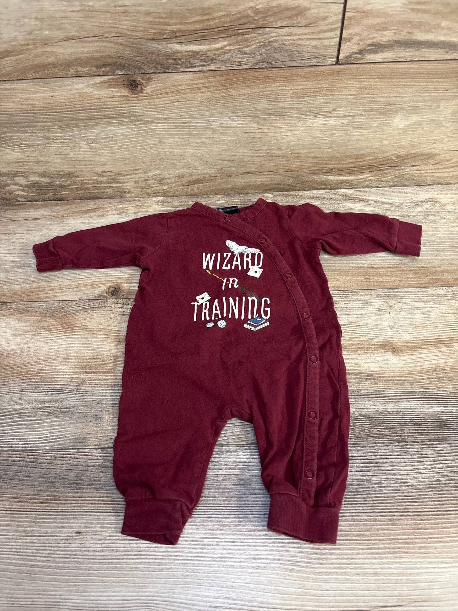 H&M x Harry Potter Wizard In Training Sleeper Burgundy sz Newborn - Me n Mommy To Be