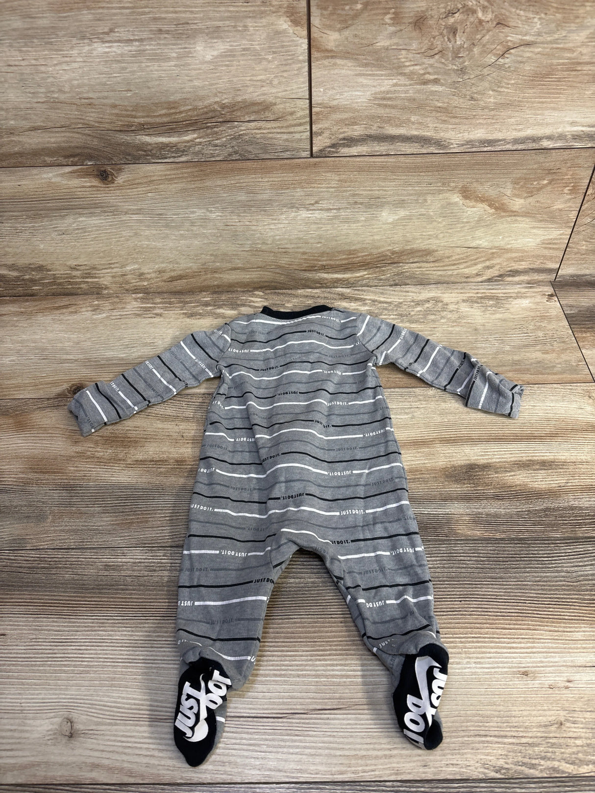 Nike Just Do It Striped Sleeper Grey sz 3m