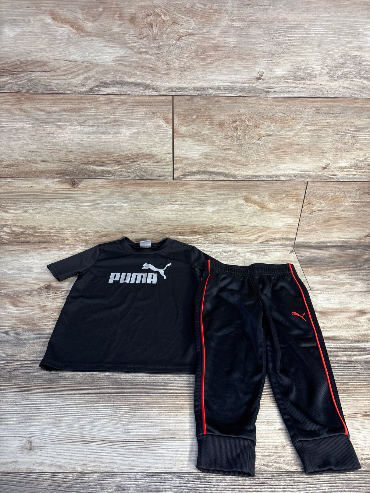 Puma 2pc Shirt & Joggers Black sz 24m