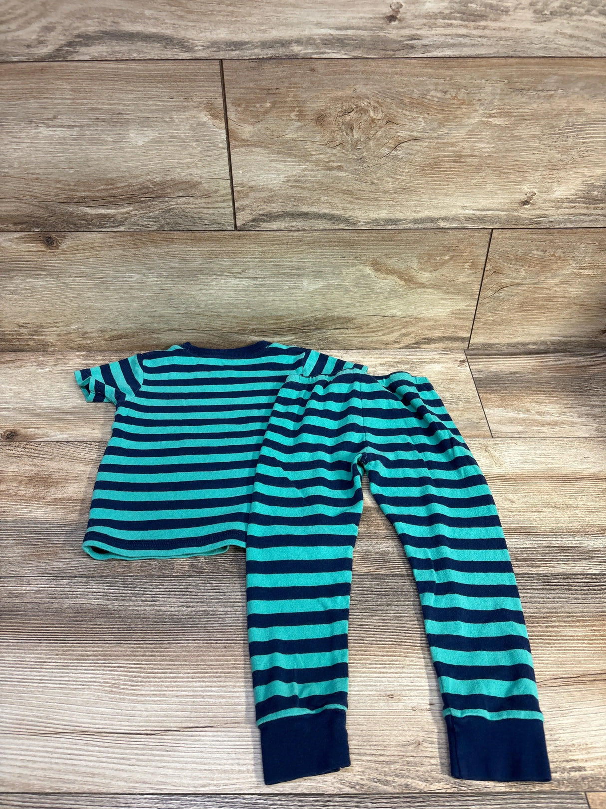 Simple Joys 2pc Striped Pajama Set Teal sz 3T