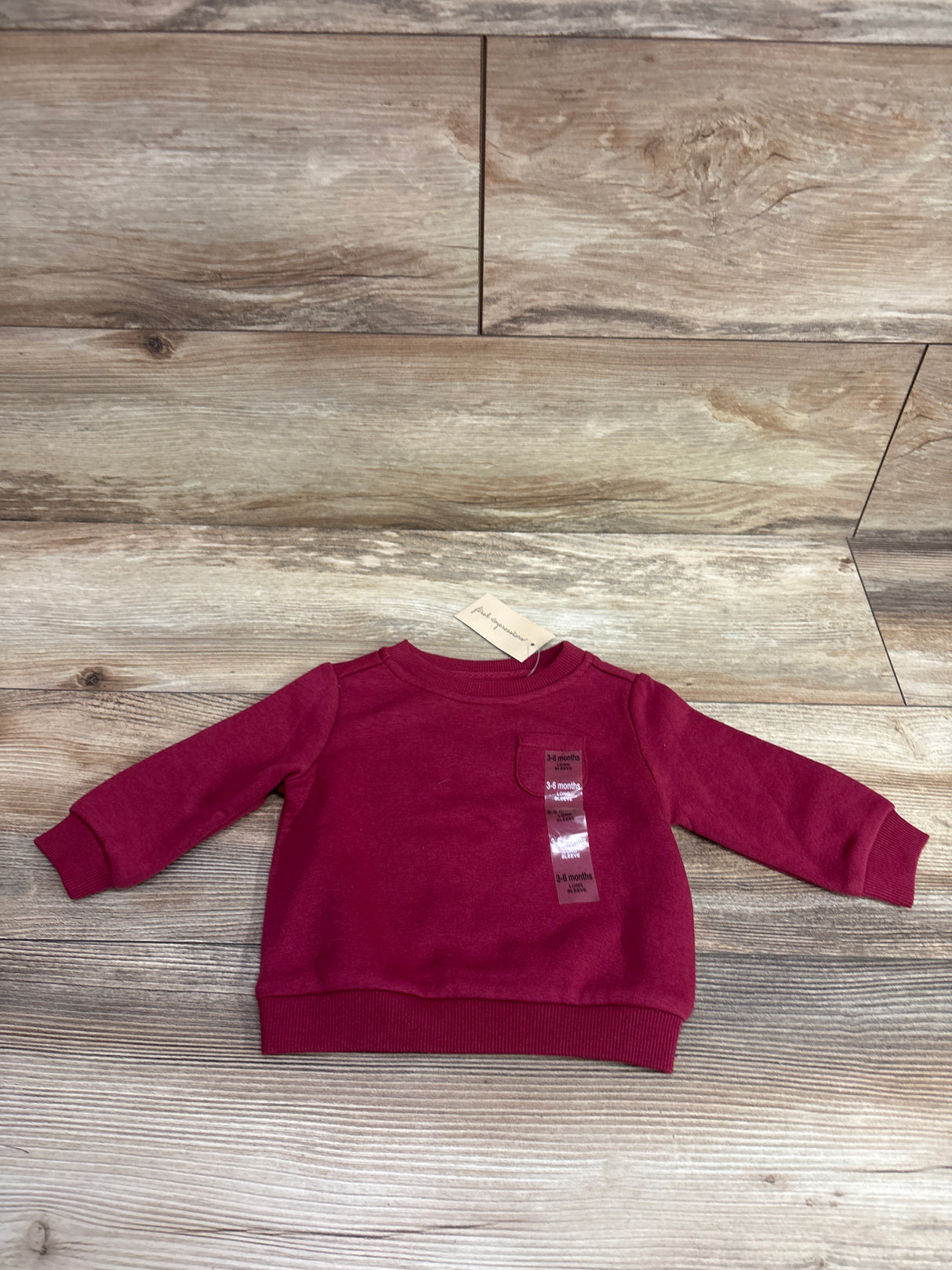 NEW First Impressions Pullover Sweatshirt Maroon sz 3-6m