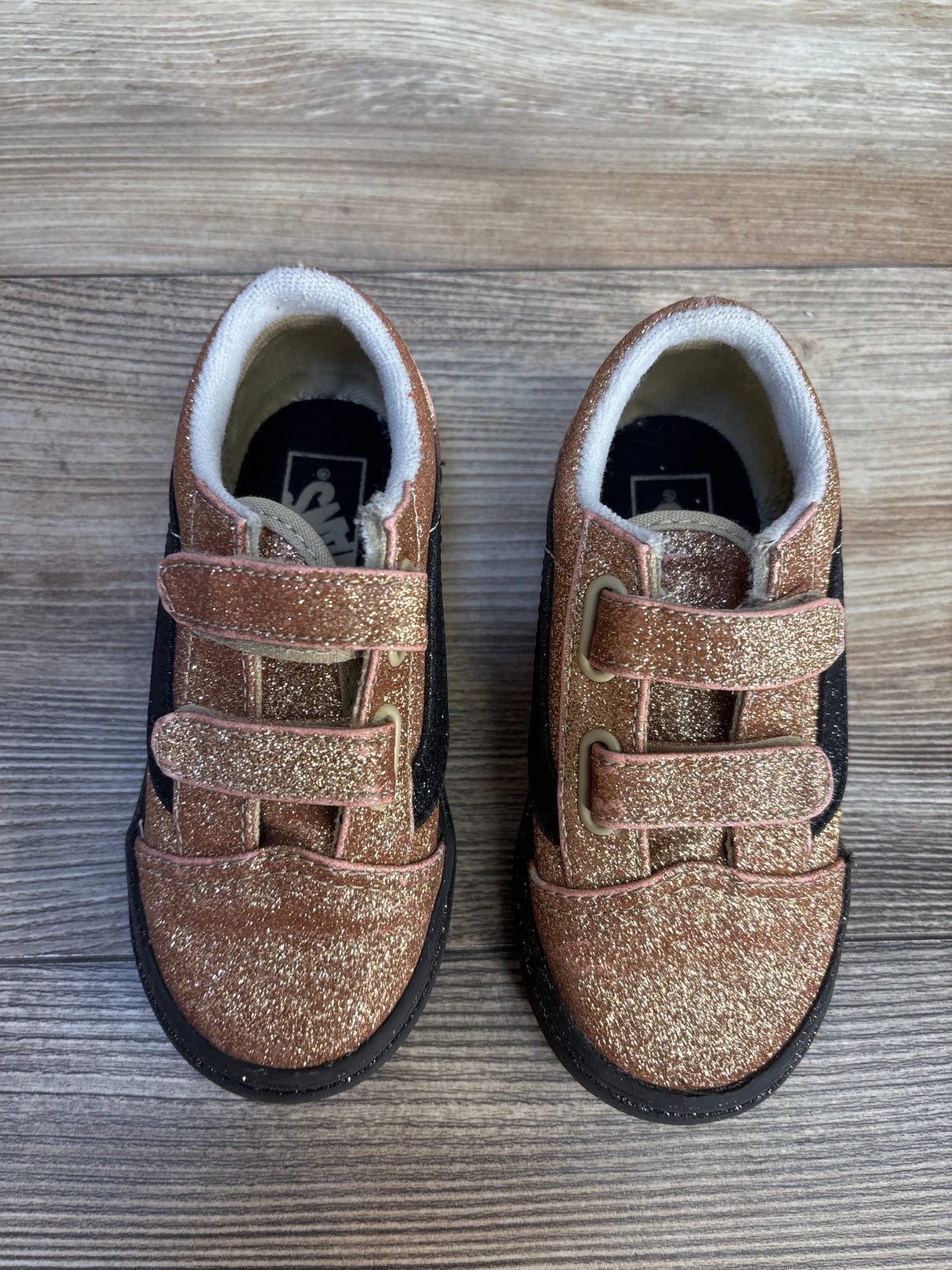 Vans Old Skool V Sneakers Glittery Gold sz 9c