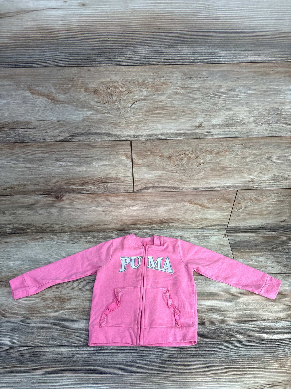Puma Logo Full Zip Jacket Pink sz 24m