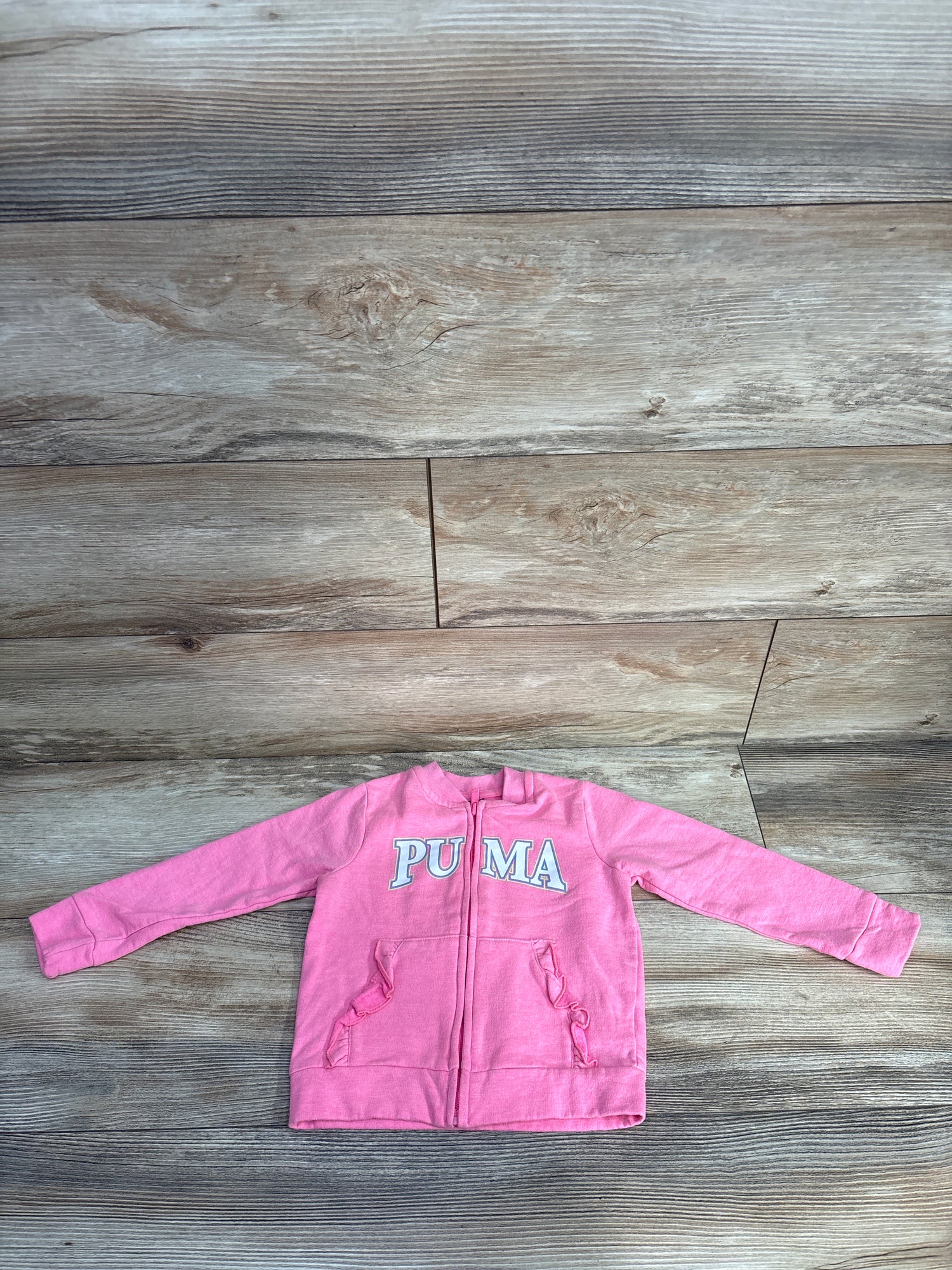 Puma Logo Full Zip Jacket Pink sz 24m