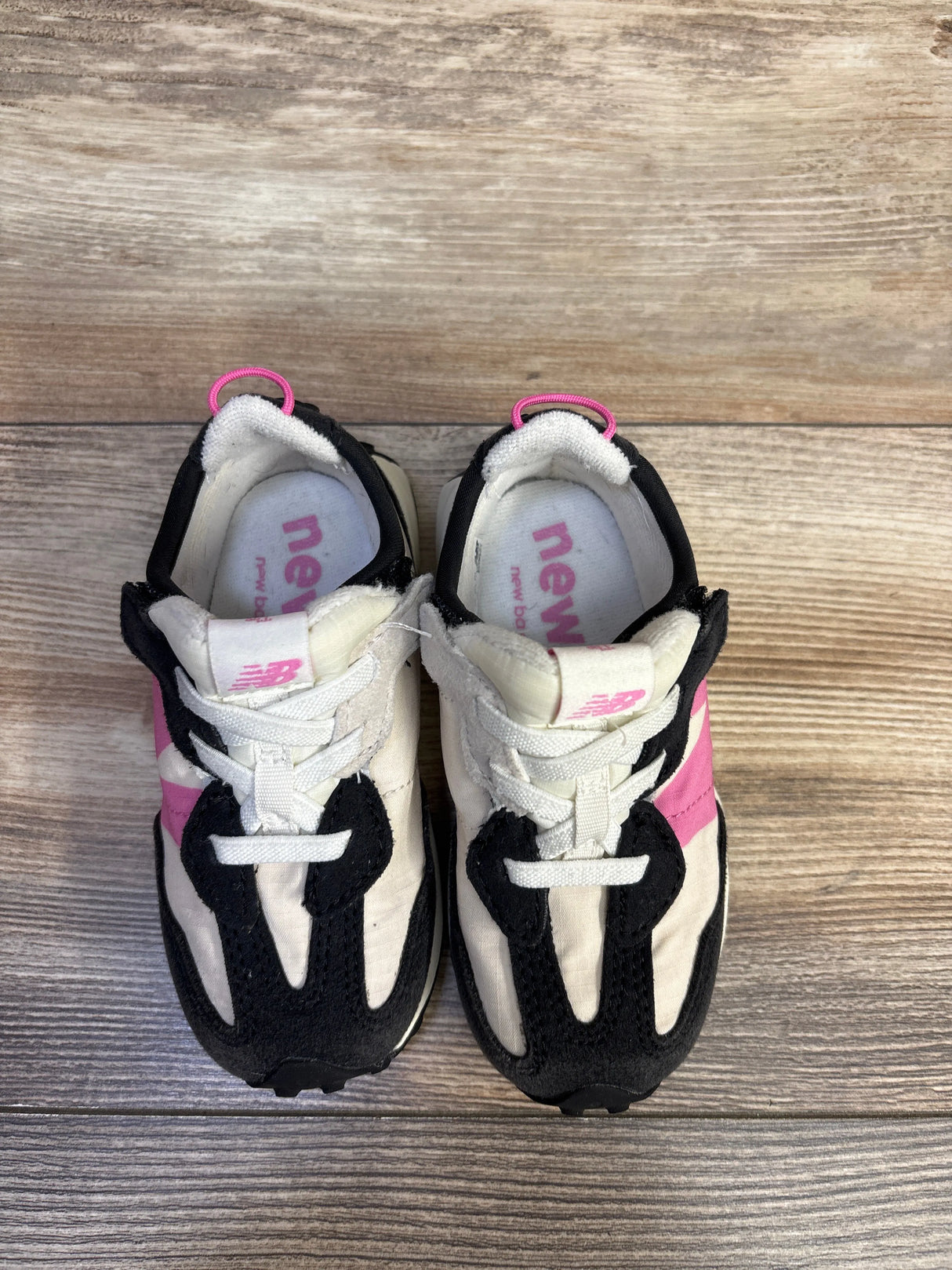 New Balance 327 Hook & Loop Sneakers Black/Pink sz 7c