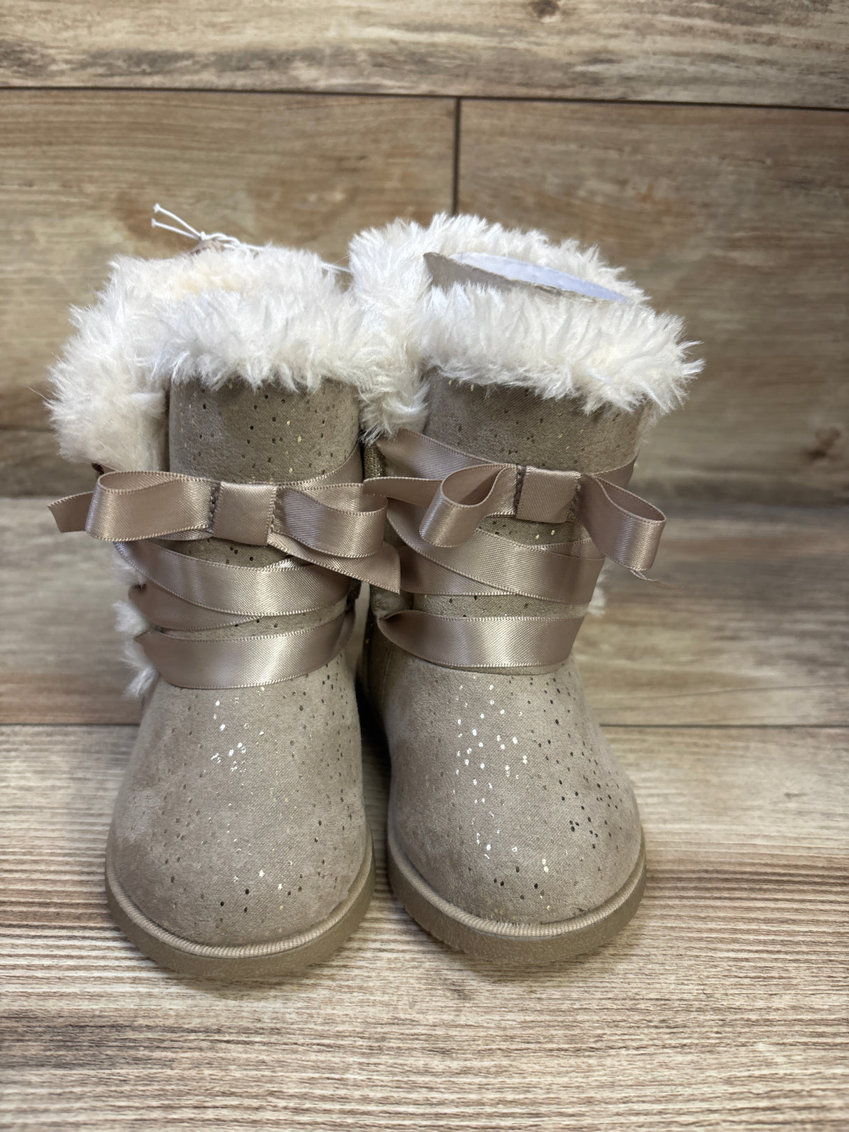 NEW Koala Kids Faux Fur Lined Boots Brown sz 4c