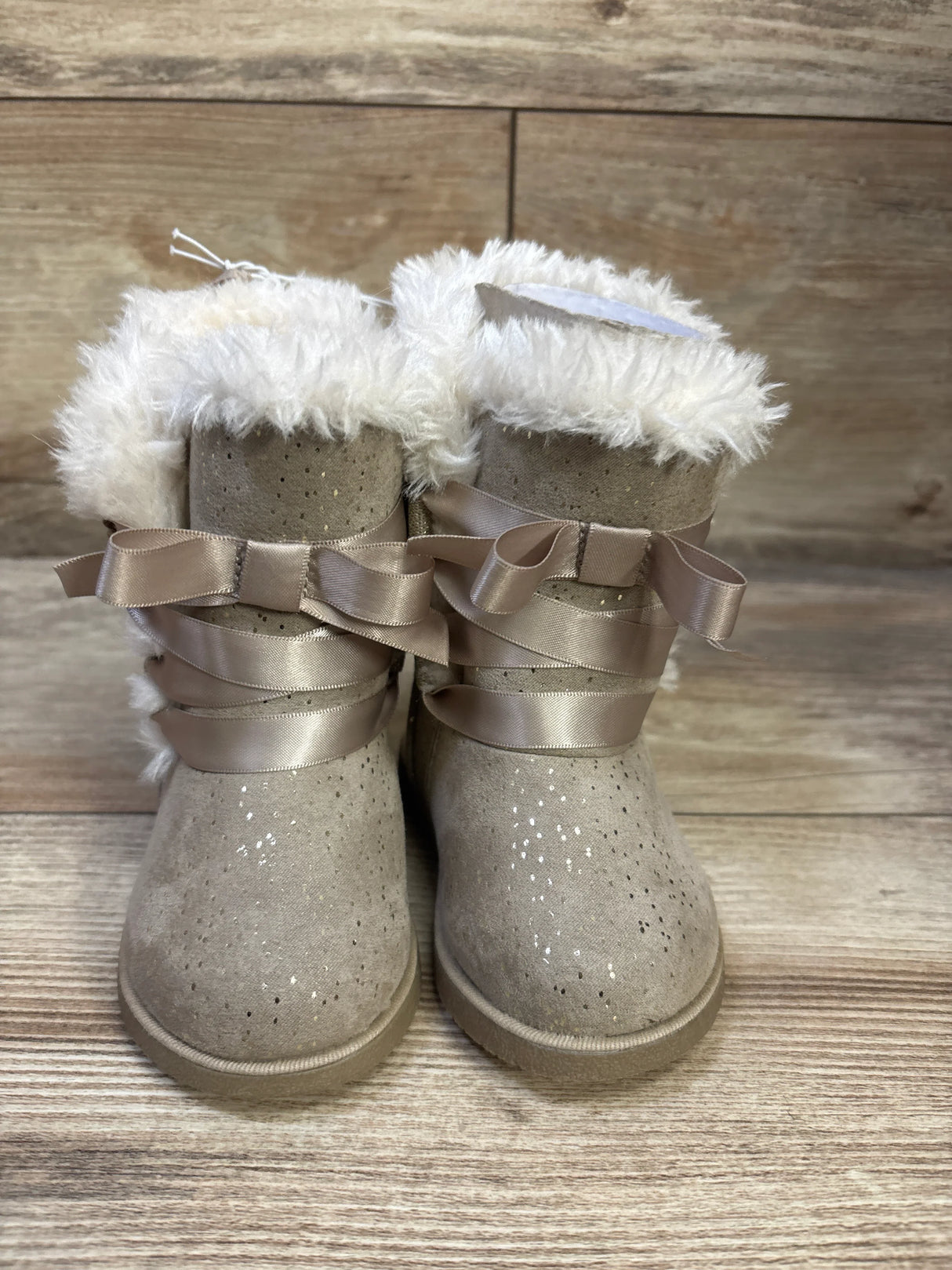 NEW Koala Kids Faux Fur Lined Boots Brown sz 4c