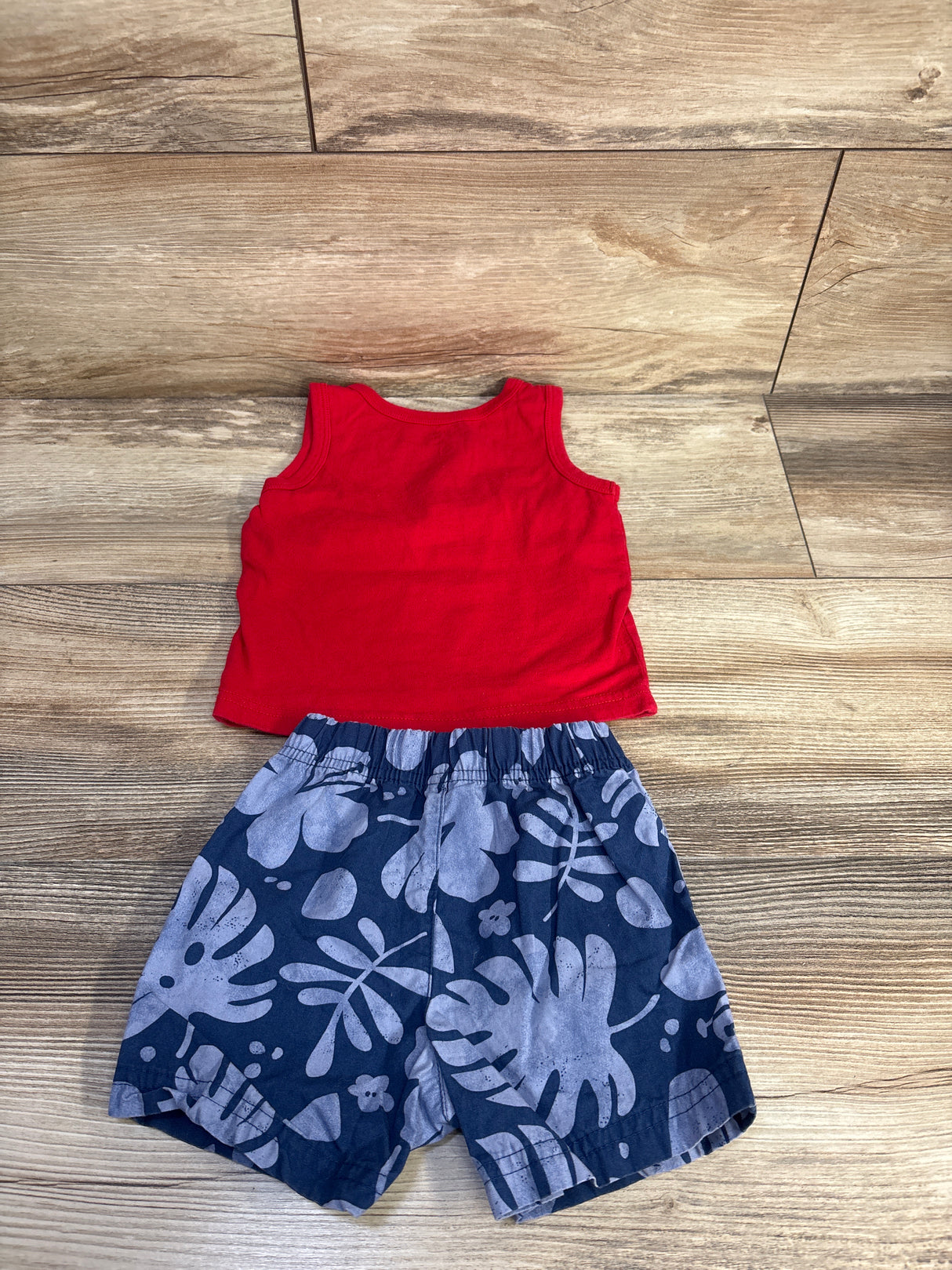Just One You 2pc Fun Days Ahead Tank Top & Shorts Set Red sz 12m