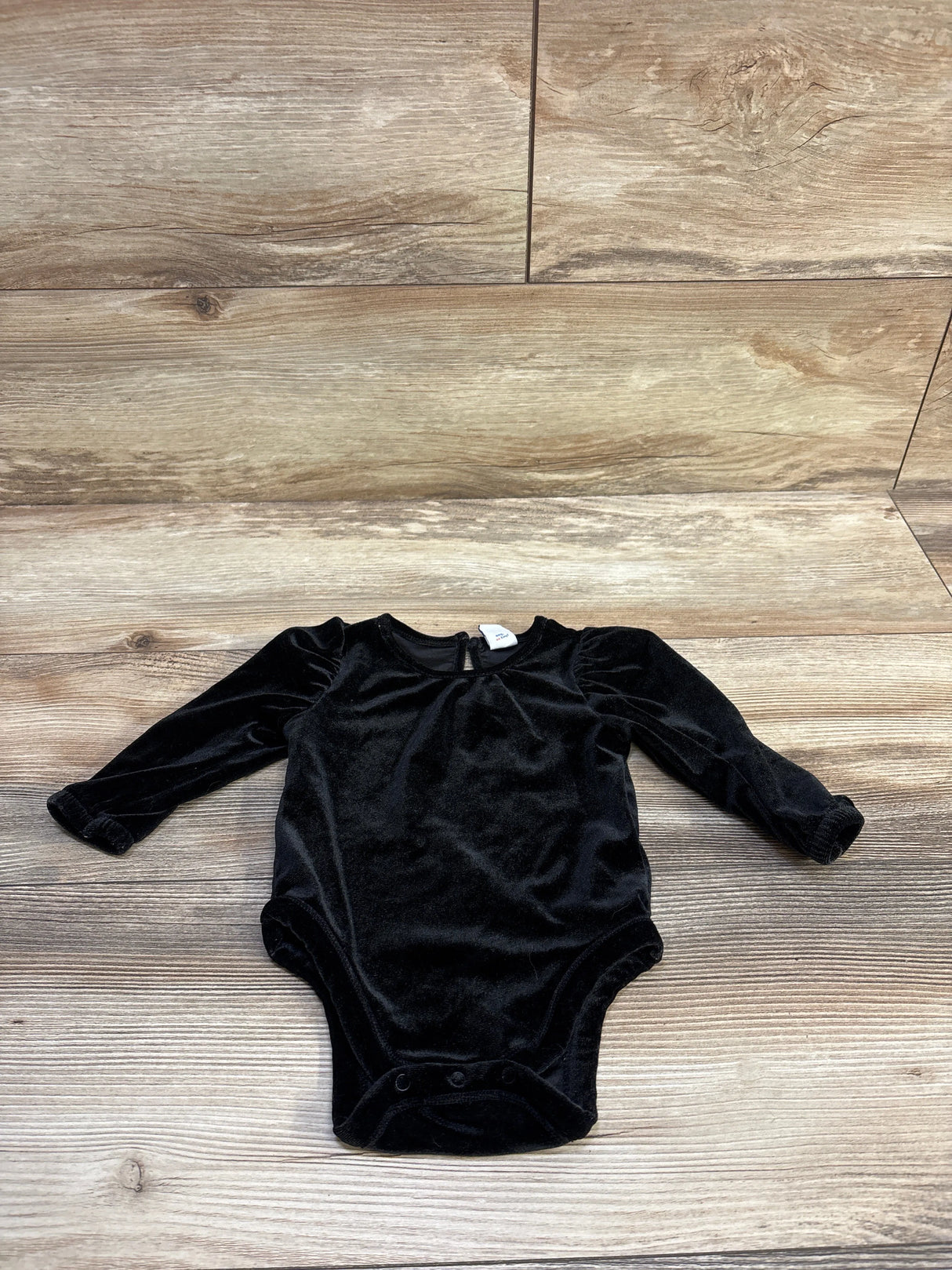 Old Navy Velvet Open Back Bodysuit Black sz 3-6m