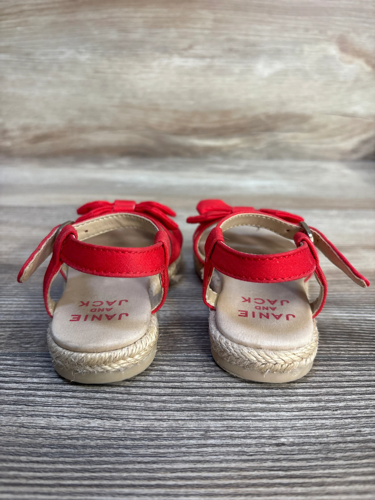 Janie & Jack Bow Espadrille Sandals Red sz 4/5c