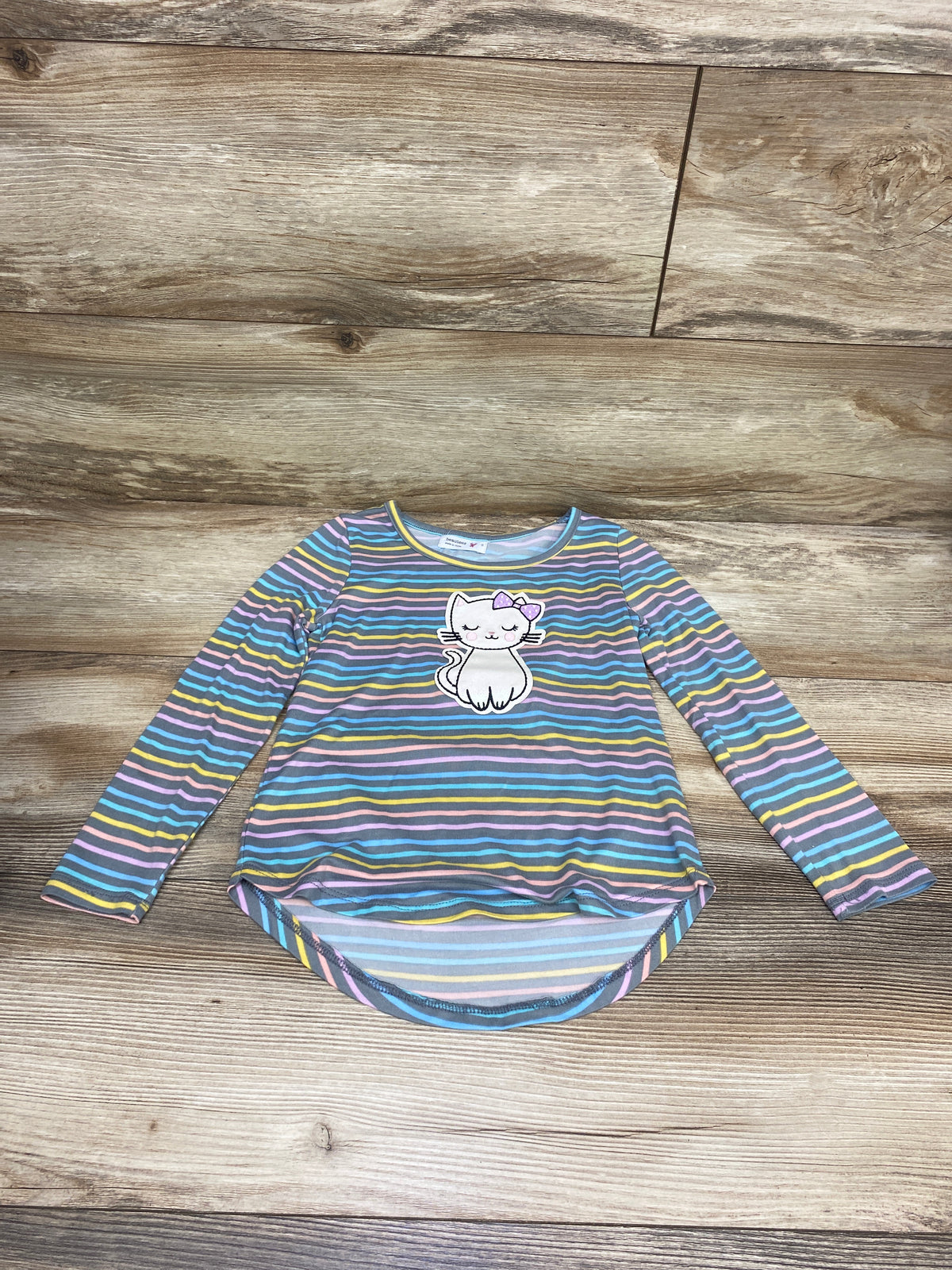 Beautees Long Sleeve Cat Shirt Grey sz 5T