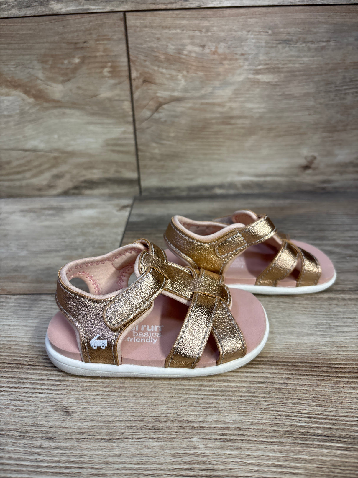 See Kai Run Shayna Sandals Pink Metallic sz 4c