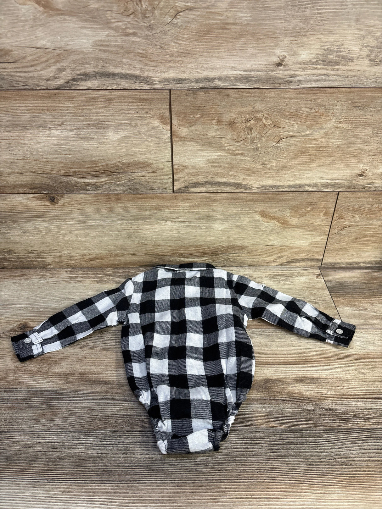 Plaid Flannel Bodysuit Black sz 12m