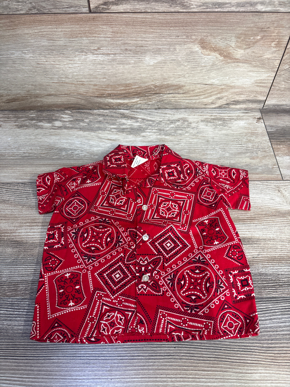 Sears Button-Up Shirt Red sz 6-9m