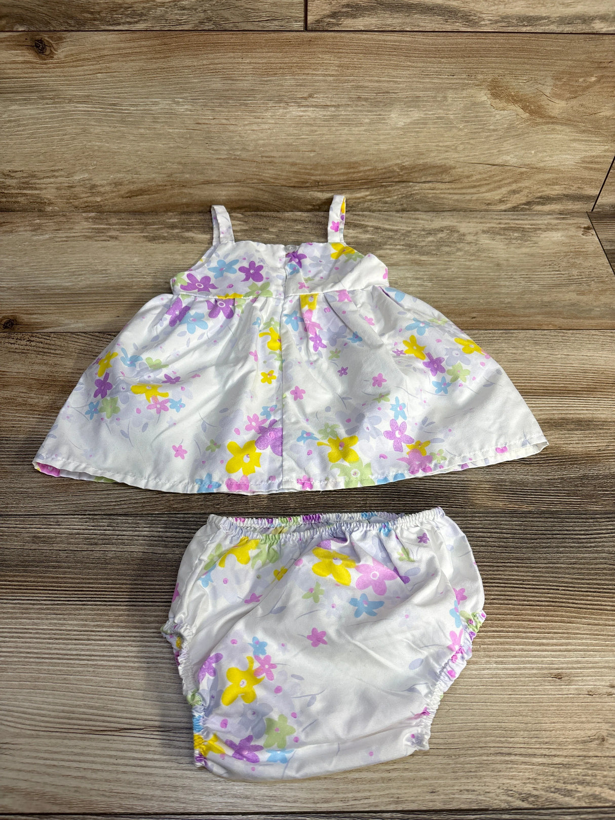 2pc Floral Dress & Bloomers White sz 3m - Me n Mommy To Be
