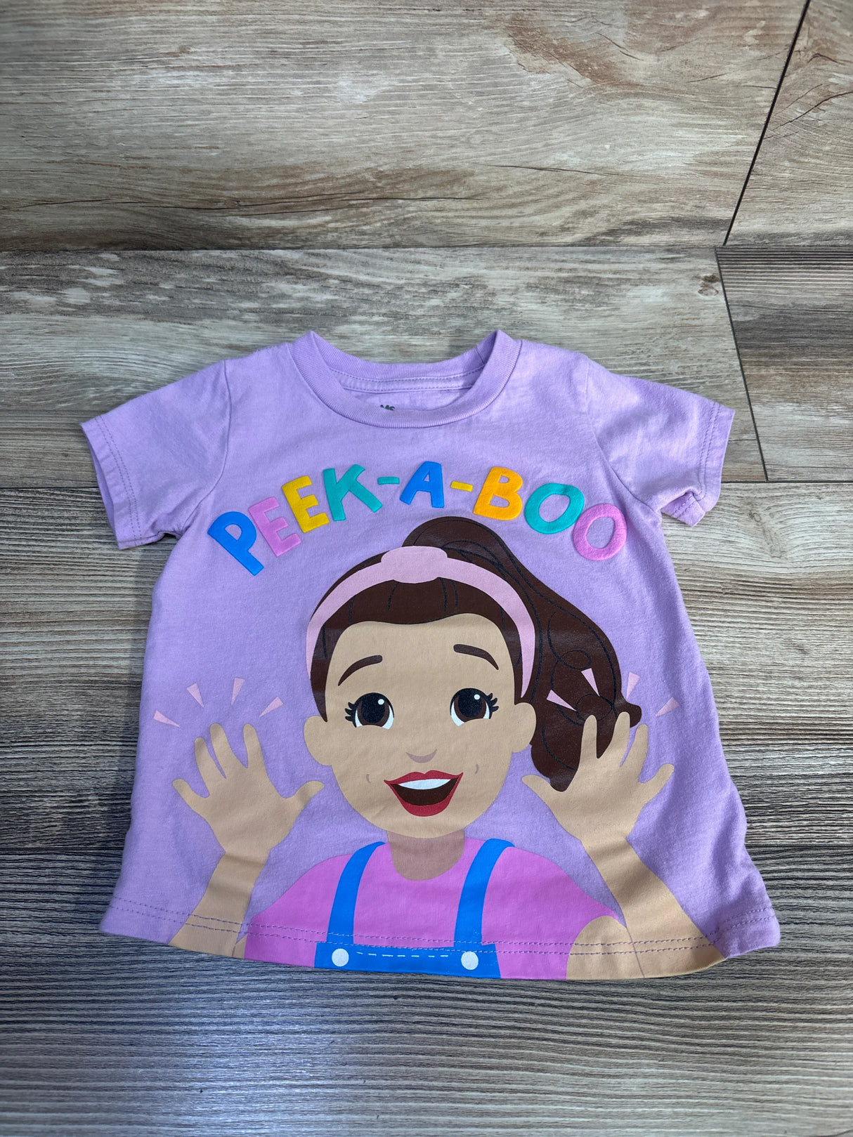 Ms. Rachel Peek-a-Boo Shirt Purple sz 2T