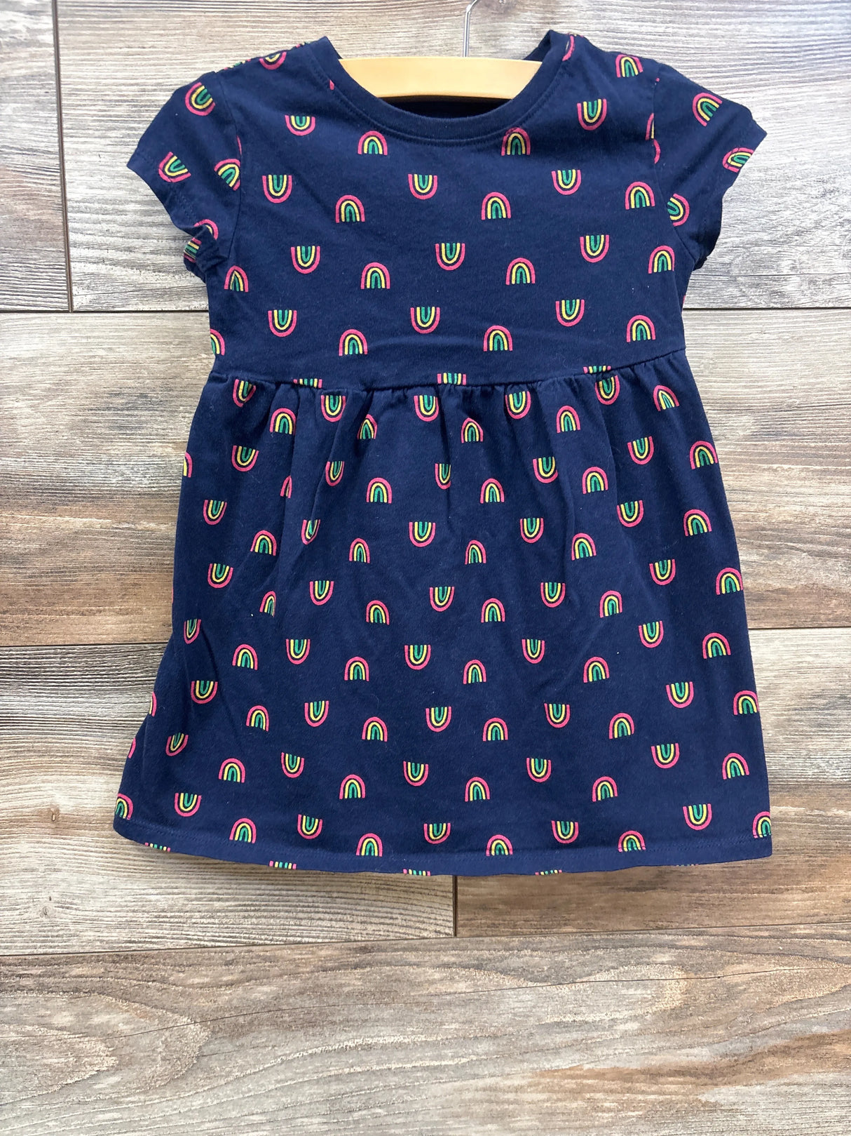 Old Navy Rainbow Print Dress Navy sz 2T - Me n Mommy To Be