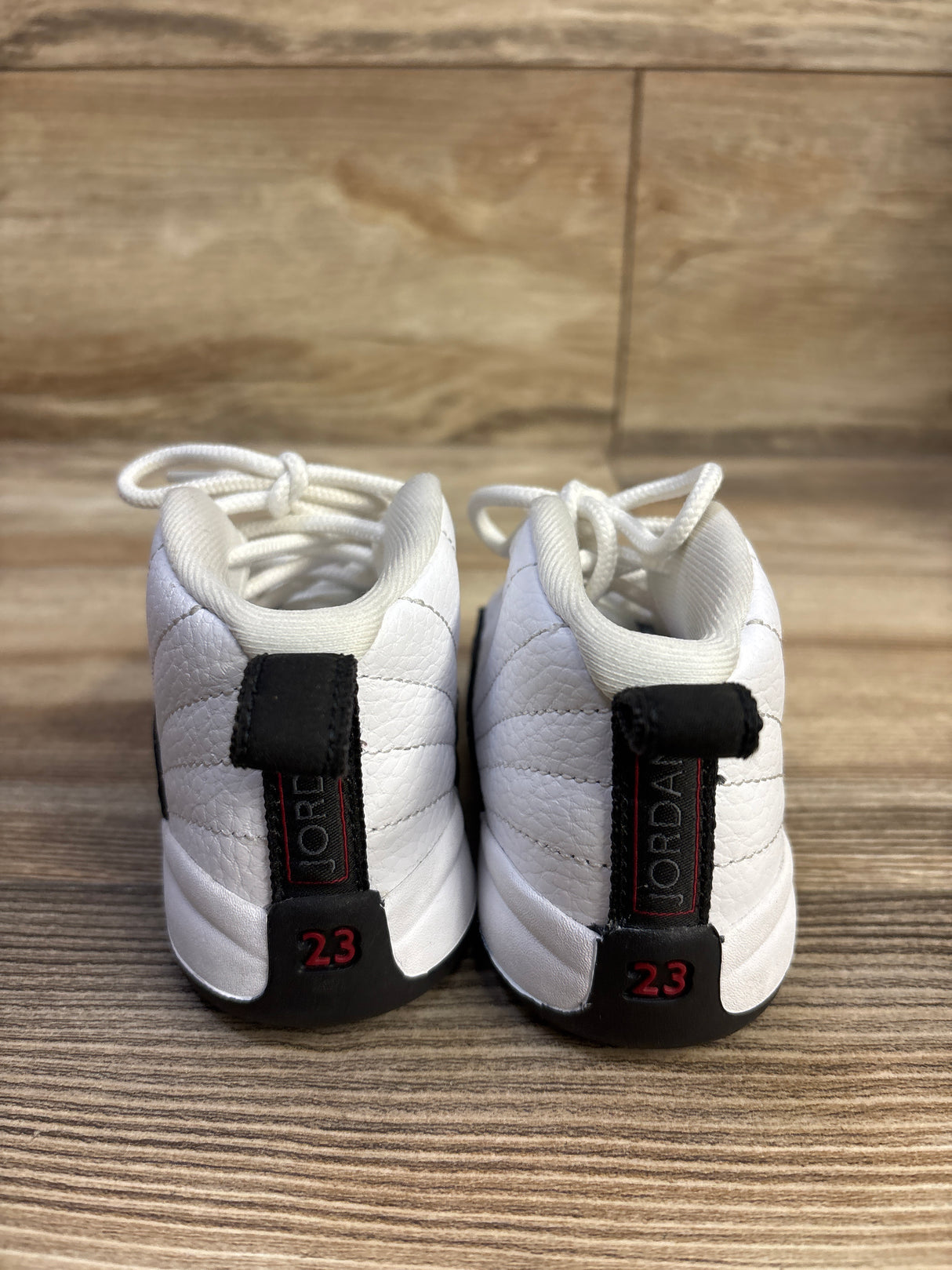 Jordan 12 Retro Taxi Flip White Sneakers sz 7c