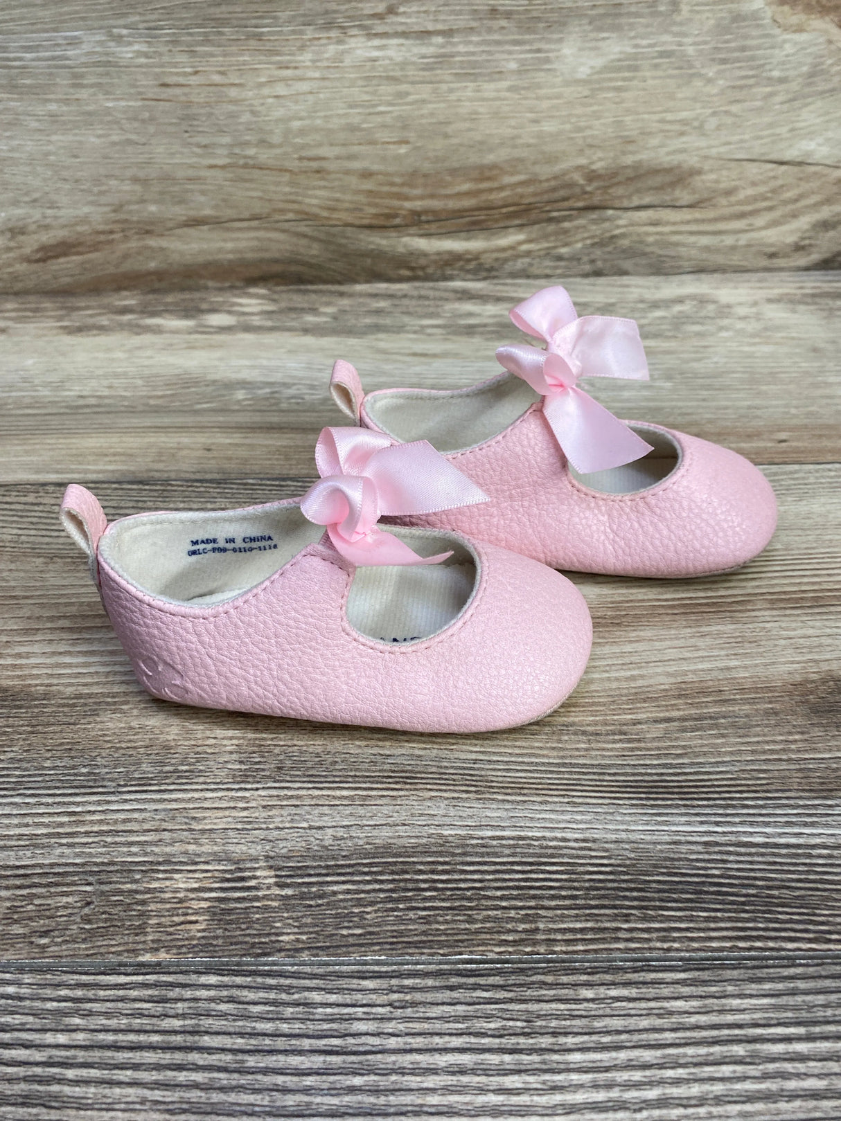 Lucky Brand Bow Mary Jane Crib Shoes Pink sz 4c