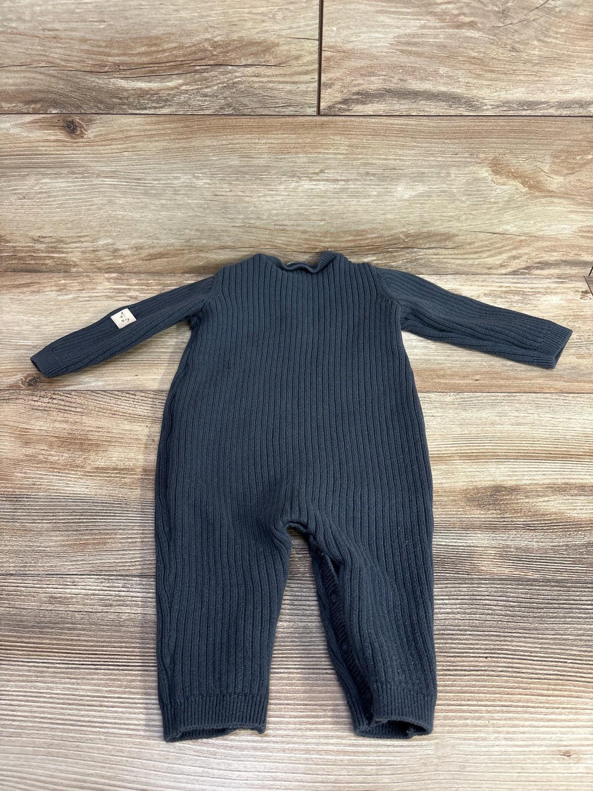 Carter's Henley Sweater Knit Ribbed Coverall Navy sz 6m