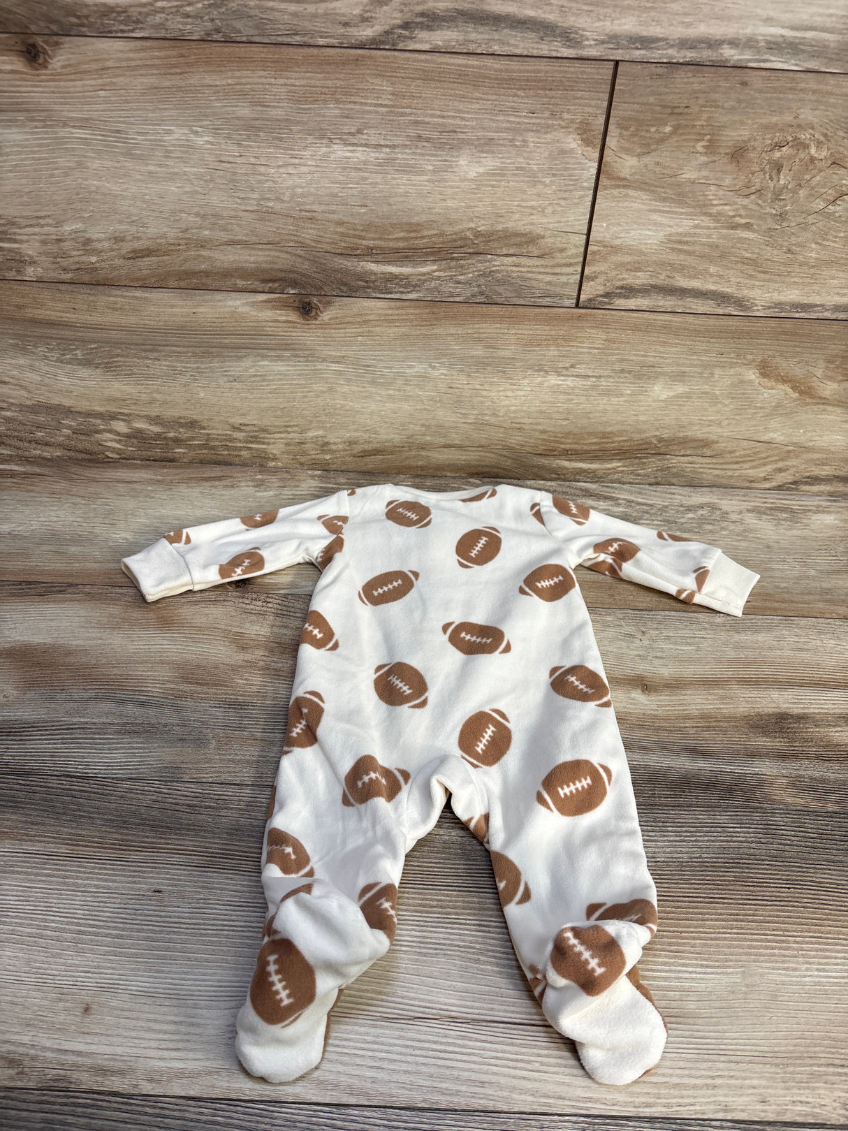 Child Of Mine Football Blanket Sleeper Ivory sz 0-3m