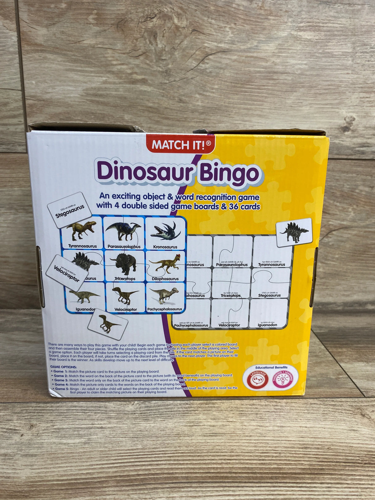 The Learning Journey Match It! Bingo Dinosaurs