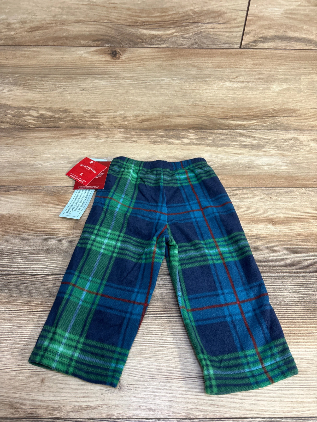 NEW Wondershop Plaid Fleece Pajama Pants Blue sz 12m