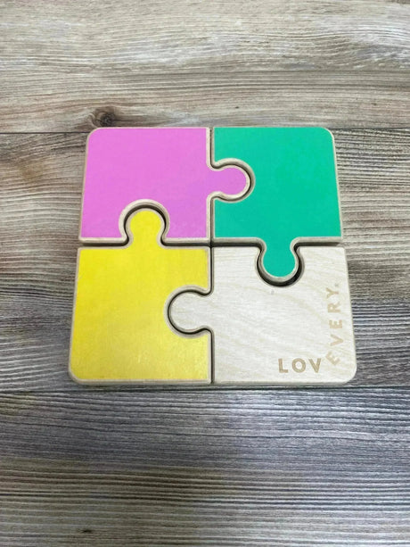 Lovevery Chunky Wooden Jigsaw Puzzle - Me n Mommy To Be