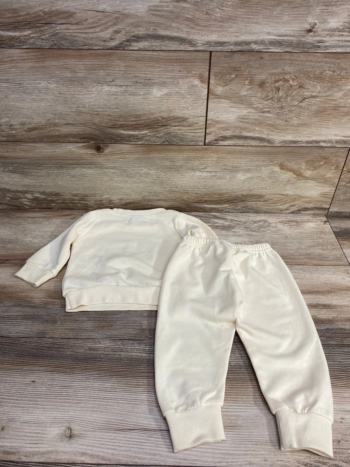 Shein 2pc Brooklyn Sweatshirt & Joggers Set Cream sz 3-6m