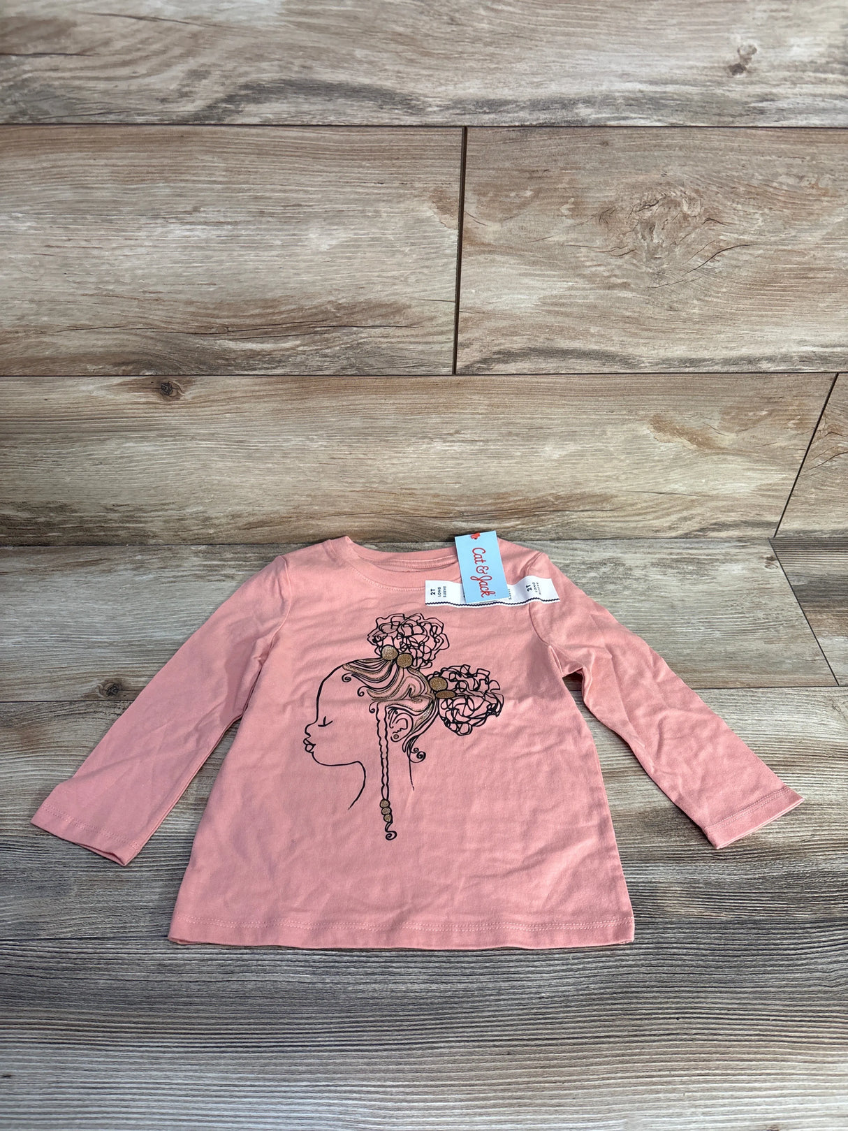 NEW Cat & Jack Long Sleeve Shirt Pink sz 2T