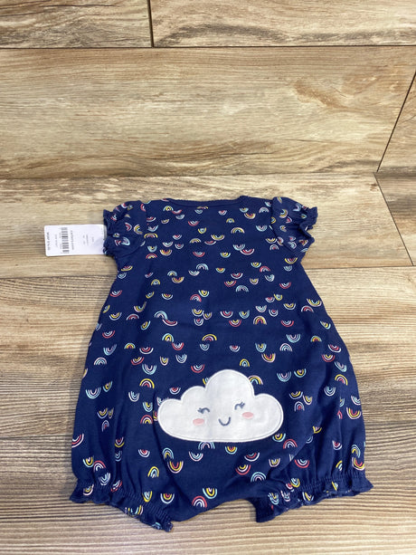 NEW Carter's Rainbow Shortie Romper Navy sz 6m - Me n Mommy To Be