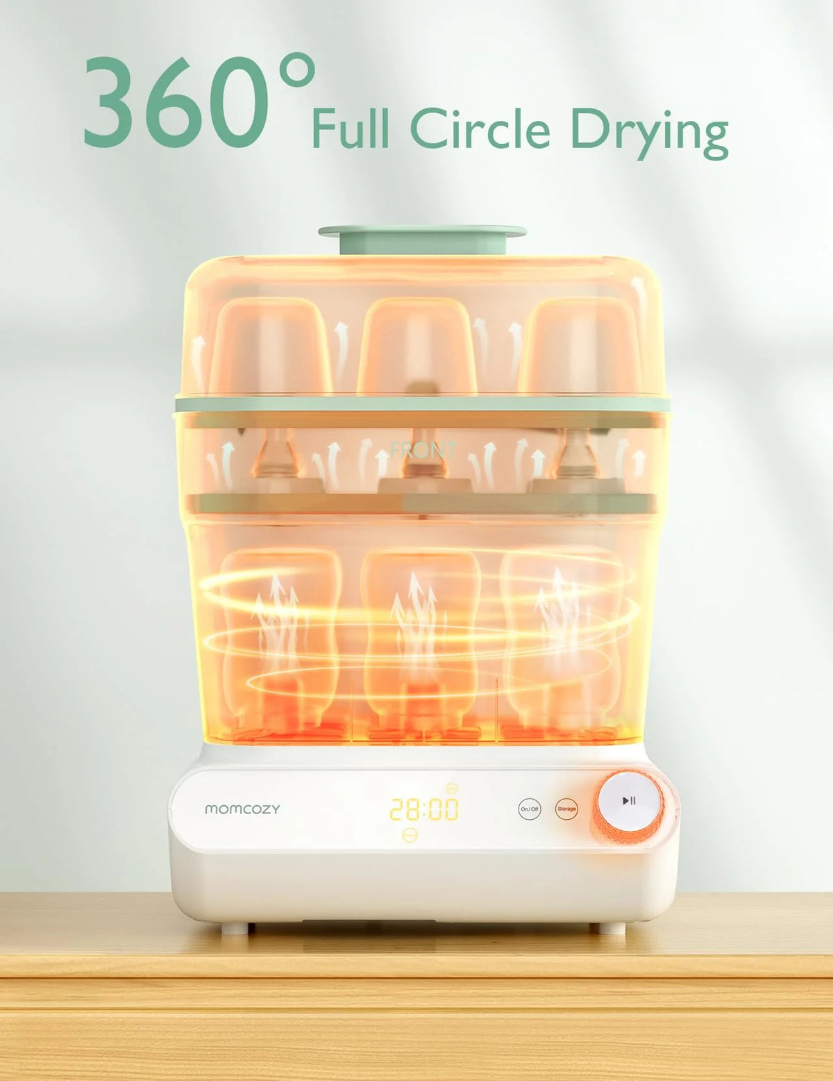 NEW Momcozy 3-Layers Large Capacity Bottle Sterilizer and Dryer
