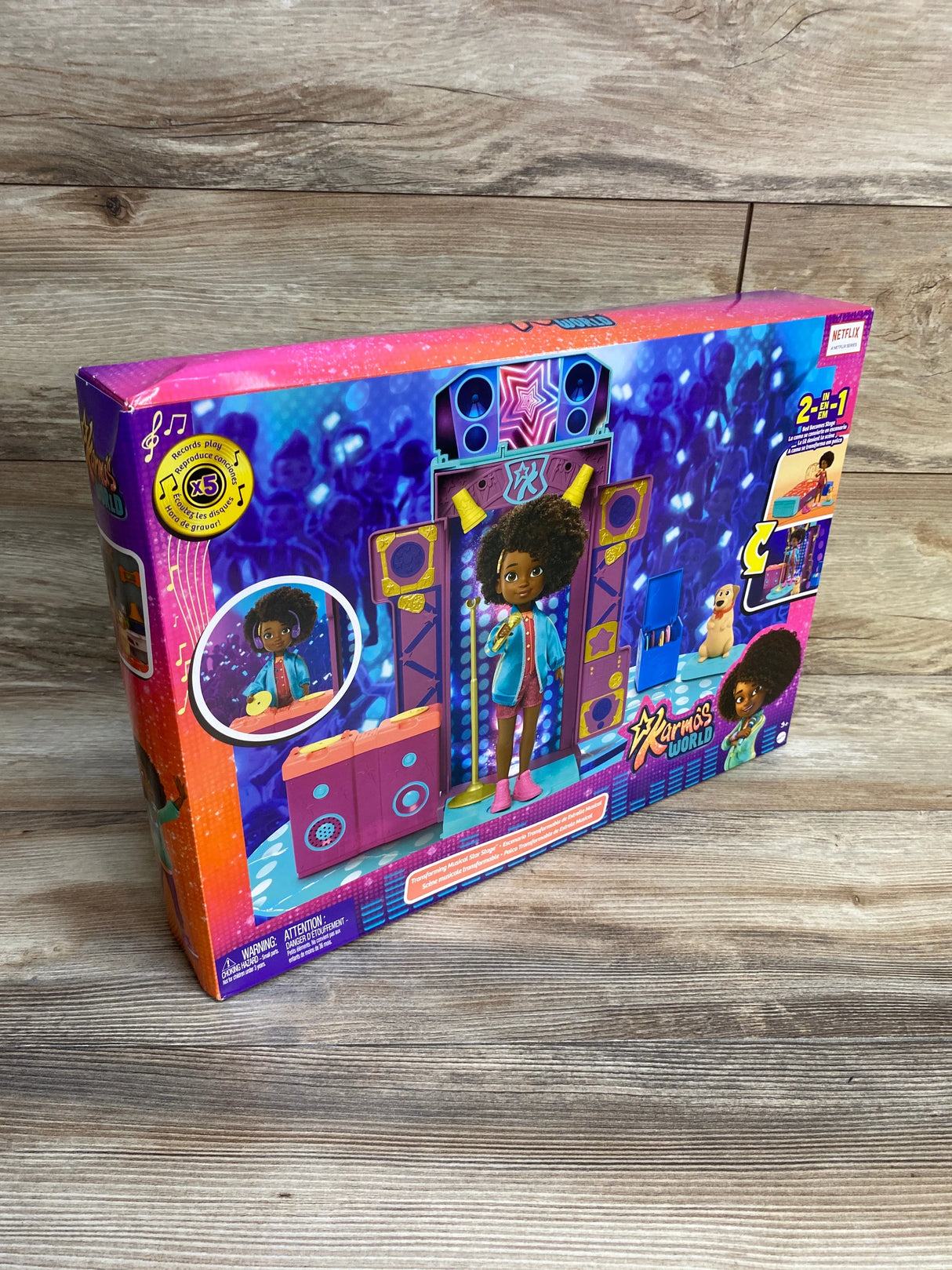 NEW Mattel Karma's World Transforming Musical Star Stage Playset - Me n Mommy To Be