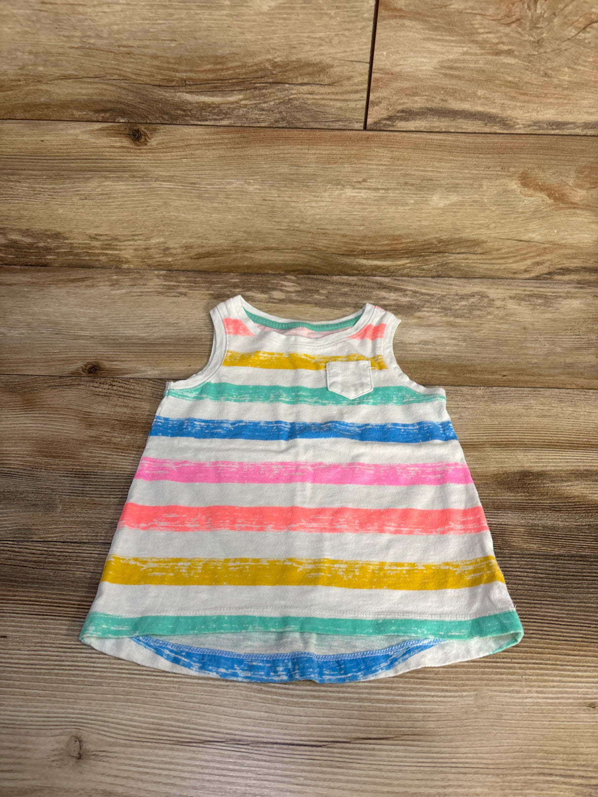Cat & Jack Striped Tank Top White sz 4T