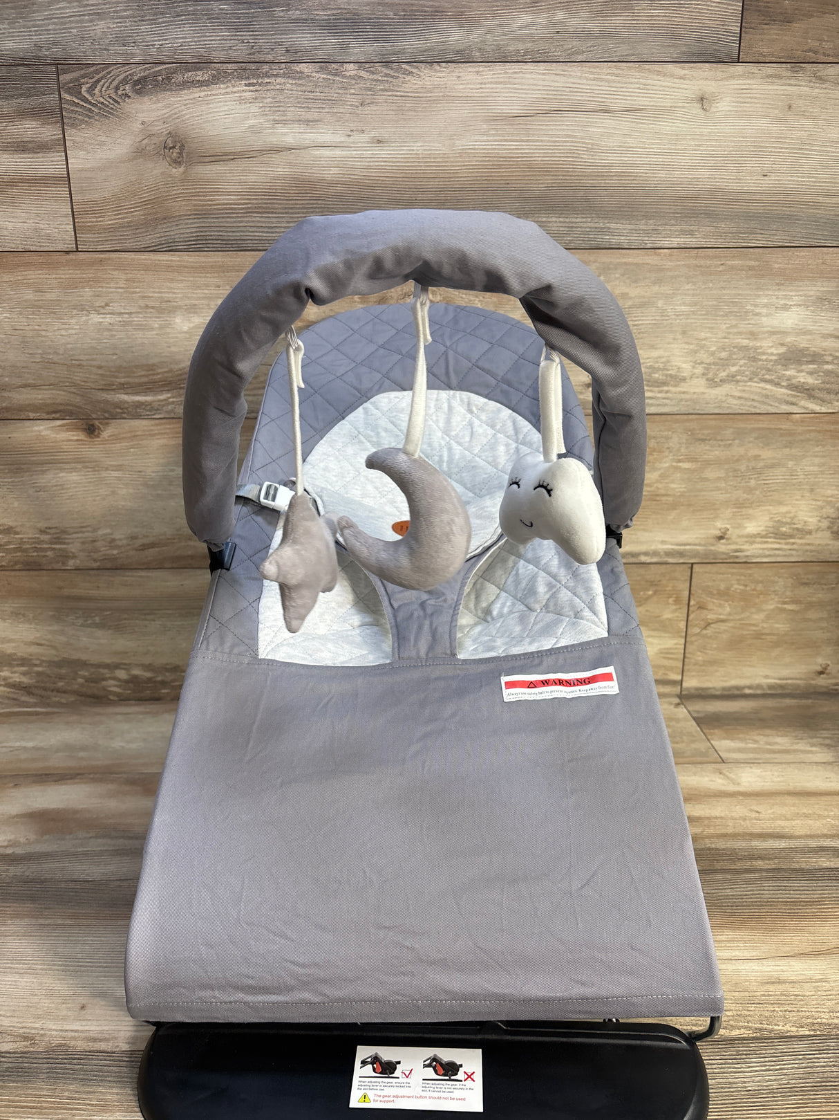HKAI Portable Baby Bouncer, Grey