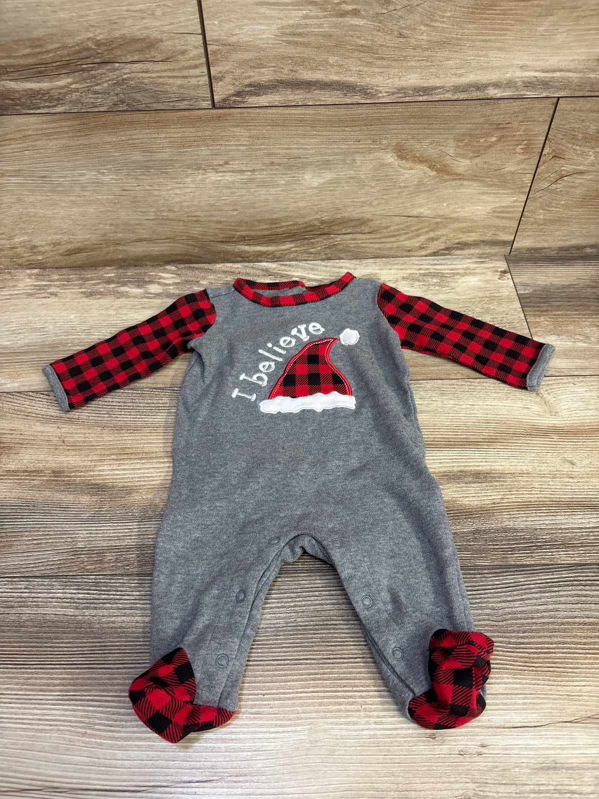 Baby Essentials I Believe Footed Coverall Grey sz 3m