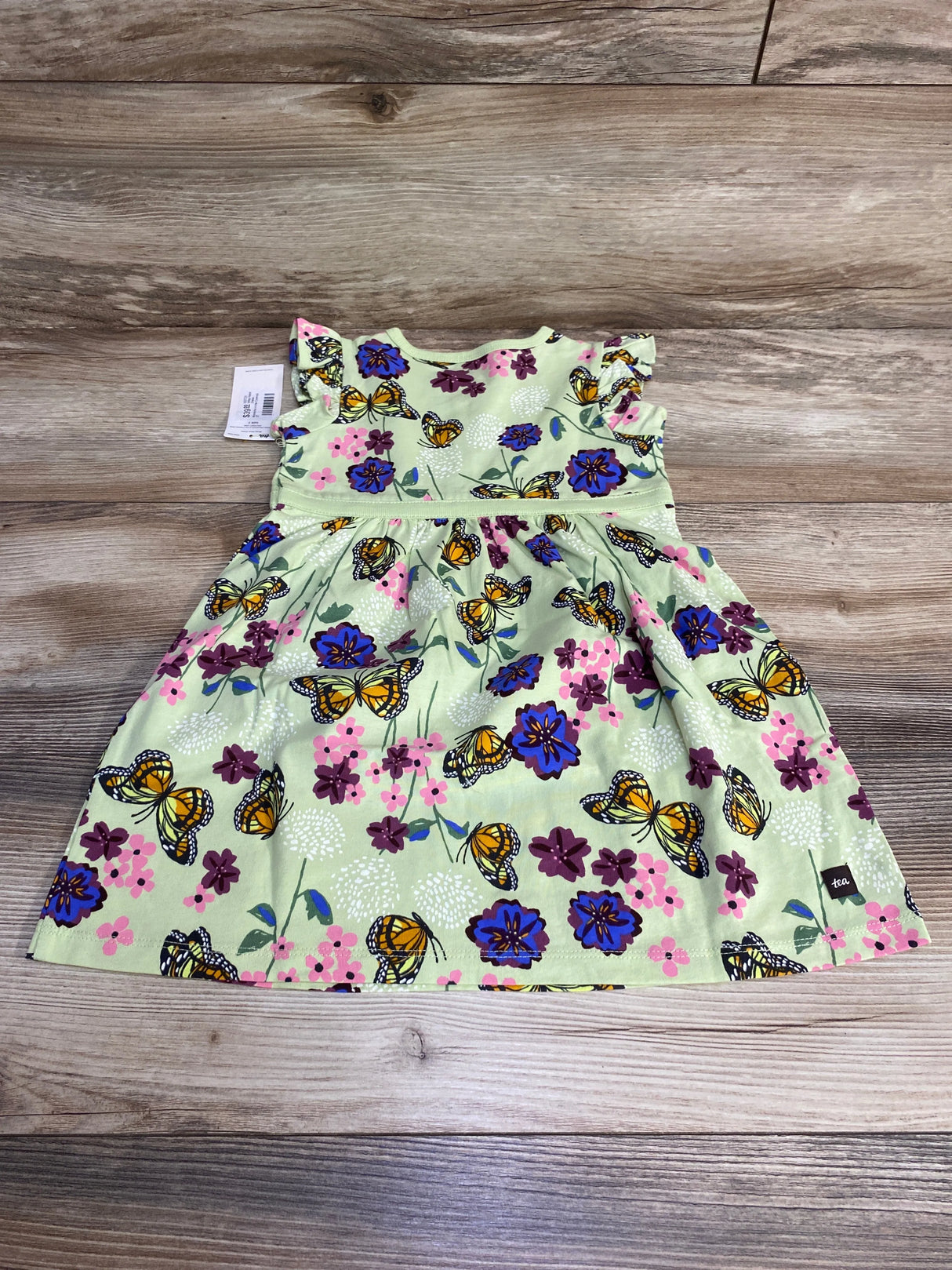NEW TEA Floral Wrap Neck Dress Green sz 2T - Me n Mommy To Be