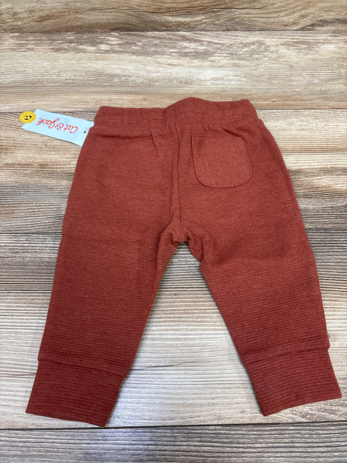 NEW Cat & Jack Ottoman Knit Joggers in Fiery Brown sz 12m