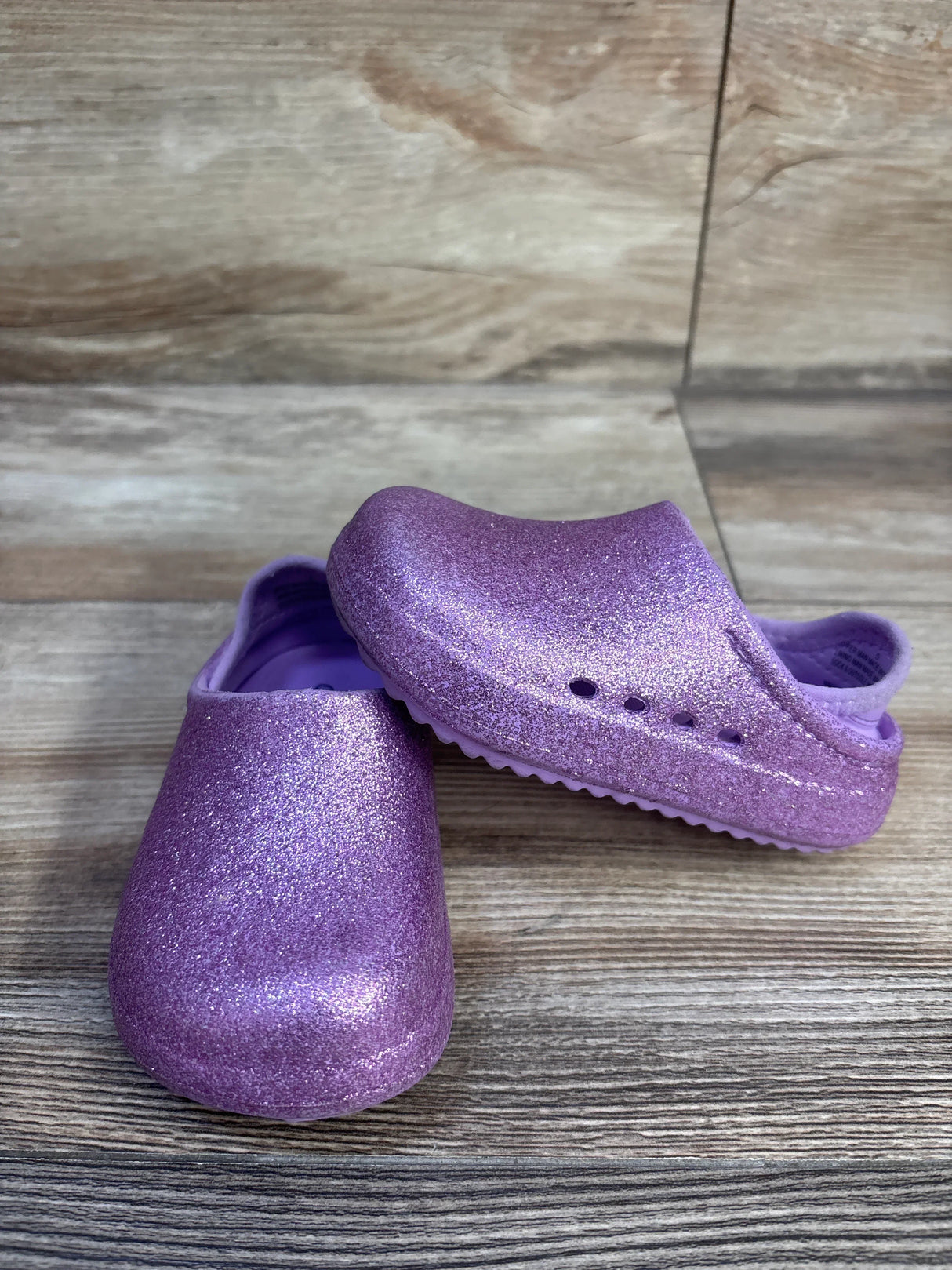 Cat & Jack Rowan Slip-On Clogs Glitter Purple sz 5c