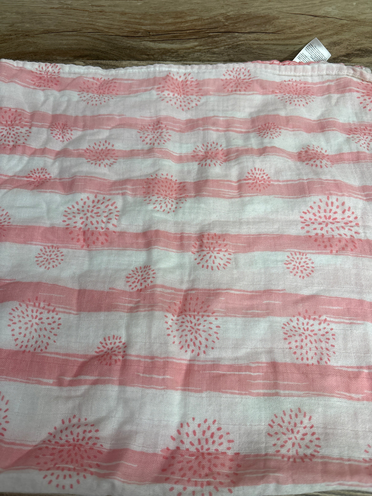 GLLQUEN Muslin/Bamboo Swaddle Blanket Pink 28x28''