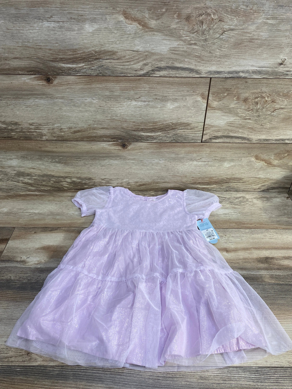 NEW Cat & Jack Tulle Overlay Dress Purple sz 4T - Me n Mommy To Be