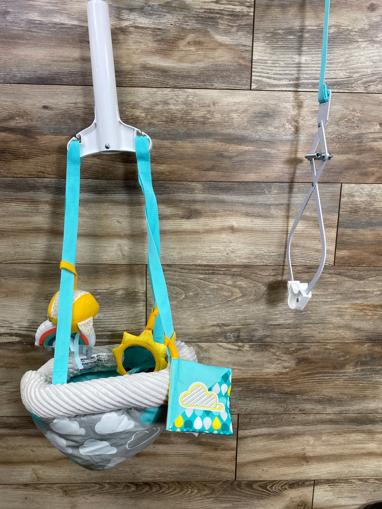 NEW Evenflo Exersaucer Door Jumper w/ Four Removeable Toys - Sweet Skies