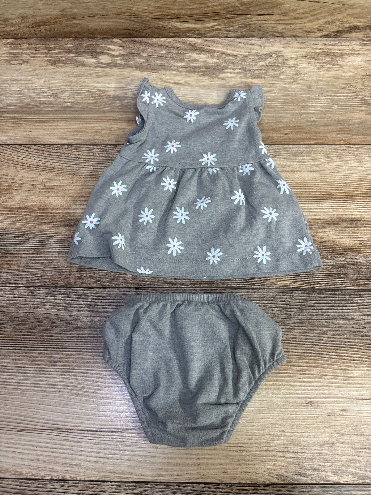 Cat & Jack 2pc Dress & Bloomers Set Grey sz Newborn