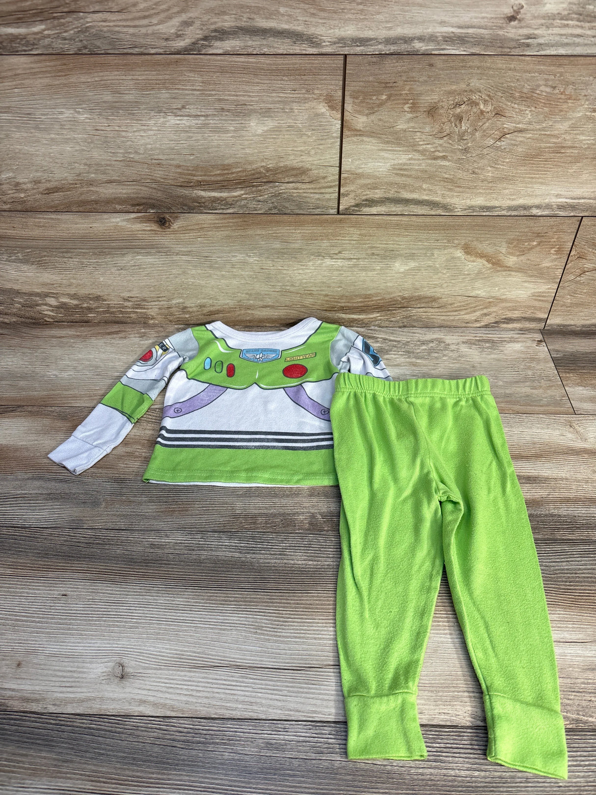 Disney Pixar 2pc Toy Story Buzz Lightyear Pajama Set White sz 2T