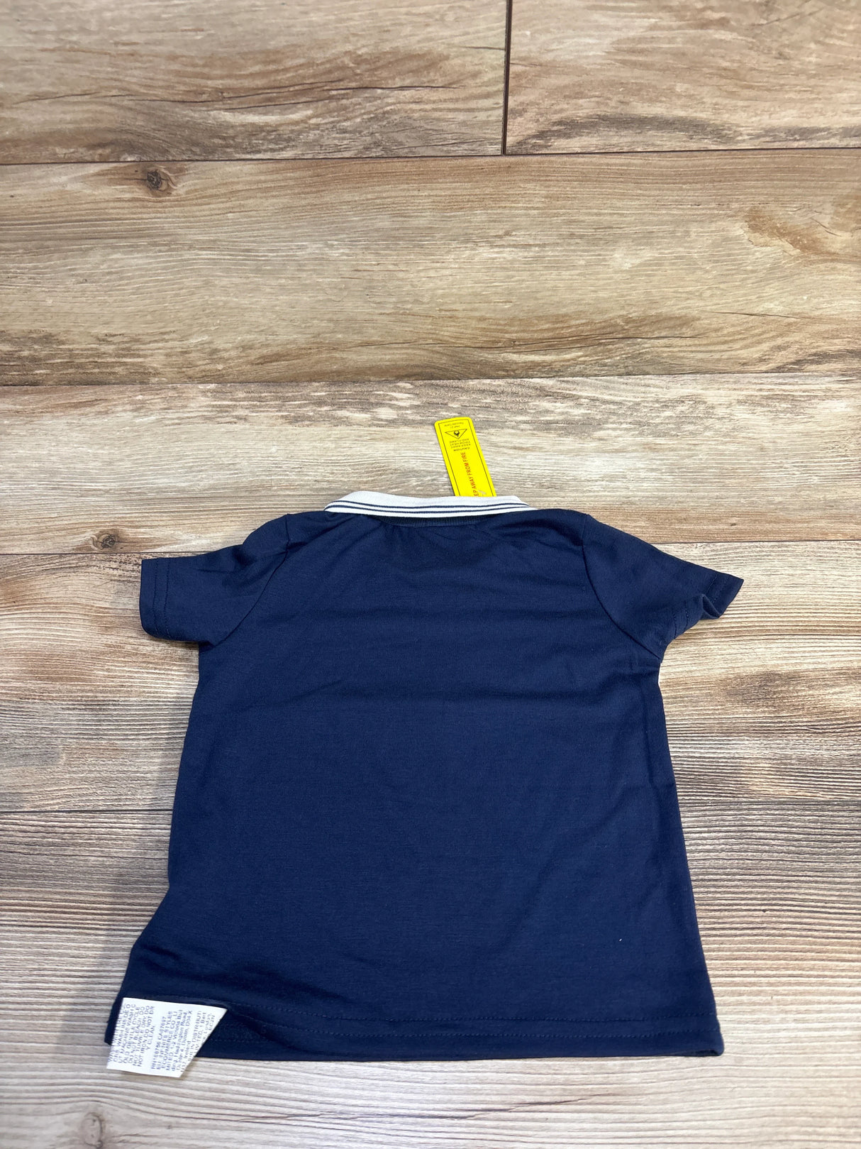 NEW Shein Collared Handsome Little Man Shirt Navy sz 12-18m