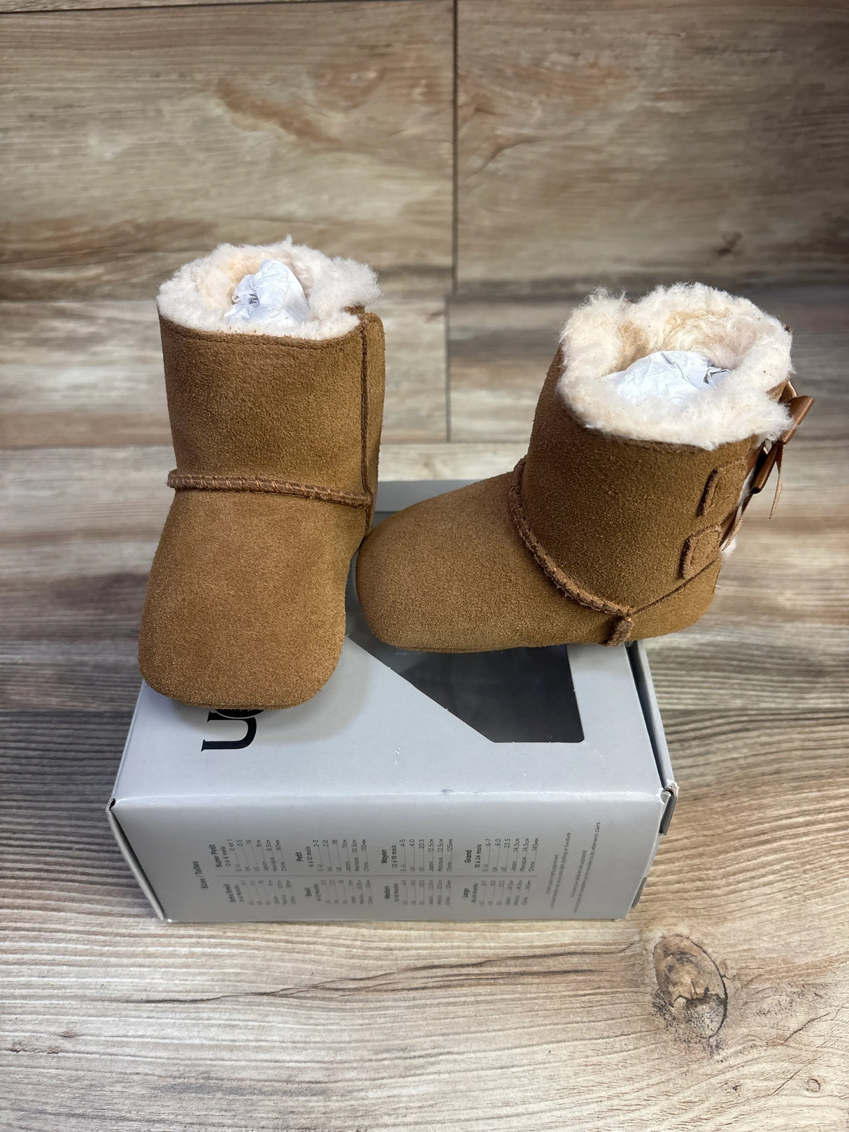 NEW Ugg Baby Bailey Bow I Soft Sole Boots Chestnut sz 0/1c